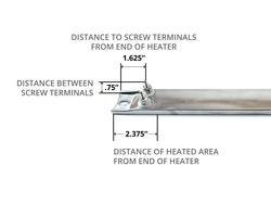 Ceramic Strip SN1 with tabs dimensions