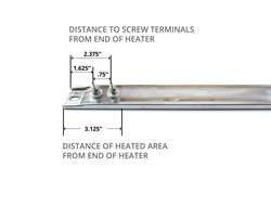 Ceramic Strip SN2 with tabs dimensions