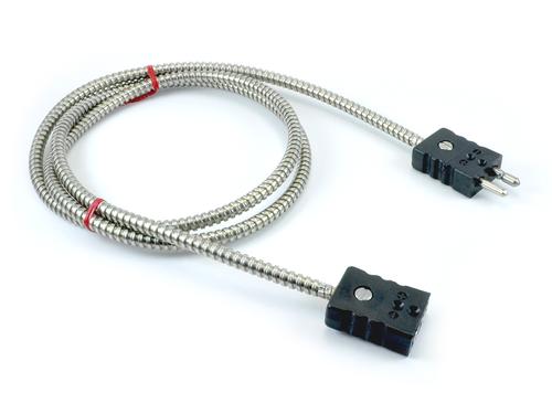 Thermocouple extension with standard plug and jack